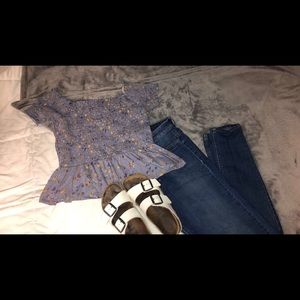 Off shoulder AMERICAN EAGLE floral tube top